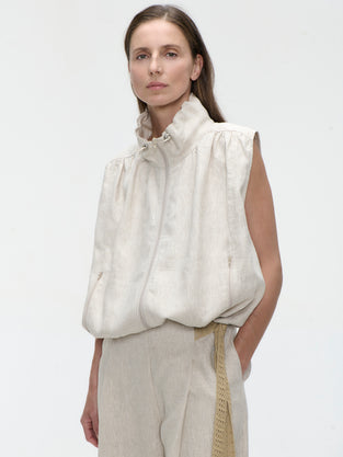 Rin linnen vest | Beige