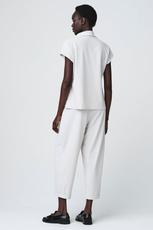 Wilma structure tech jersay blouse | Sand