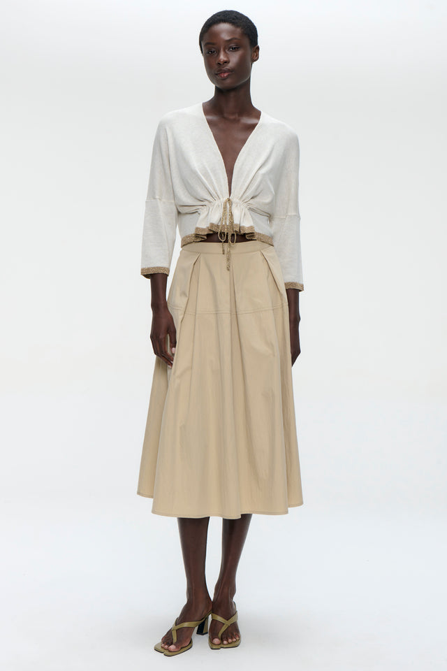 Rini poplin skirt | Beige