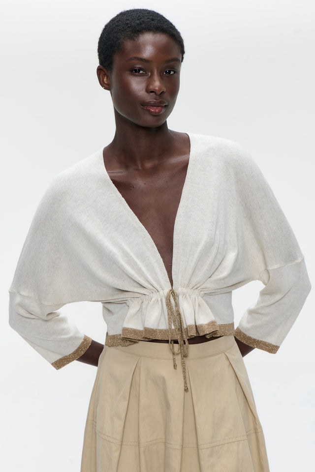 Cardigan viscose mix 2020 | Ecru