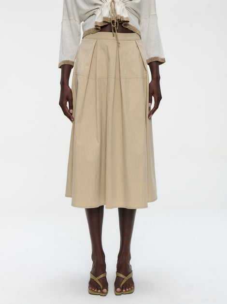 Rini poplin skirt | Beige