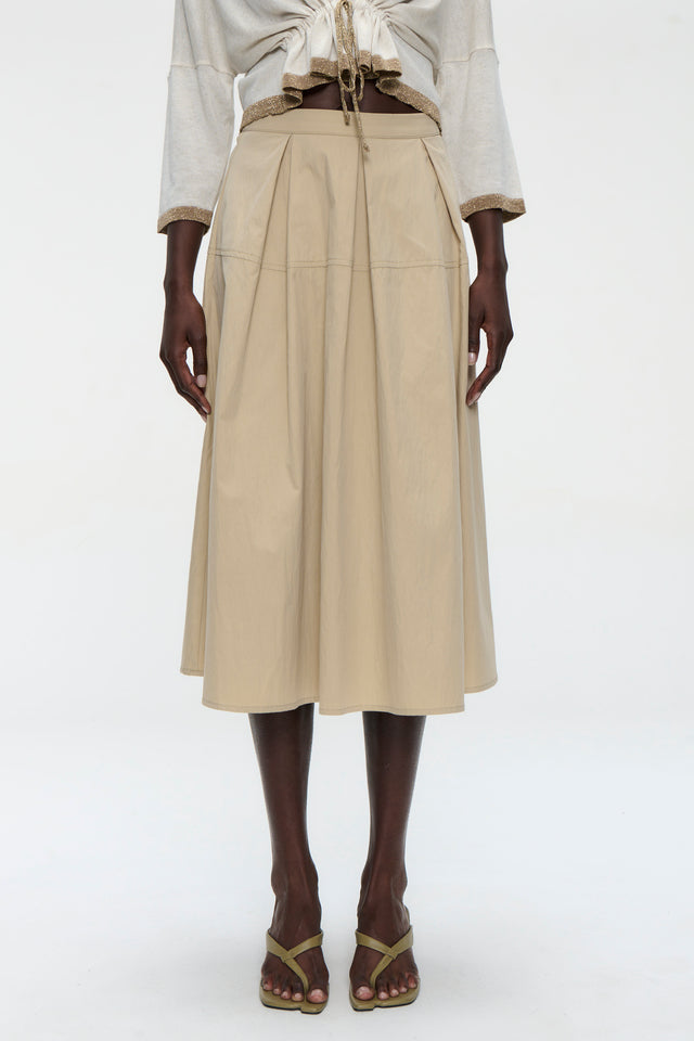 Rini poplin skirt | Beige
