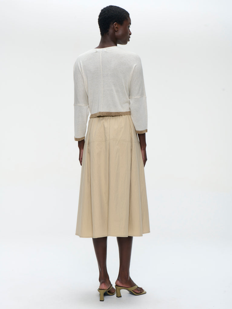 Rini poplin skirt | Beige