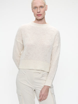 Pullover shiny alpaca H24423 | Ecru