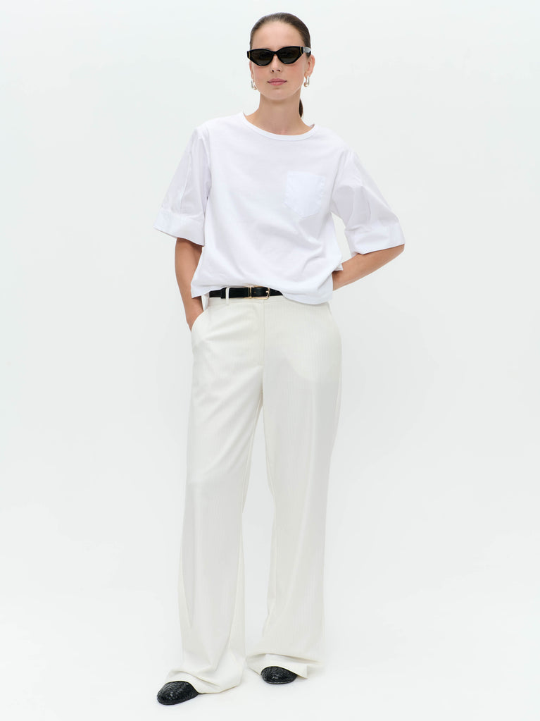 Molly mix cotton top | White