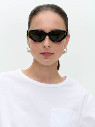 Molly mix cotton top | White