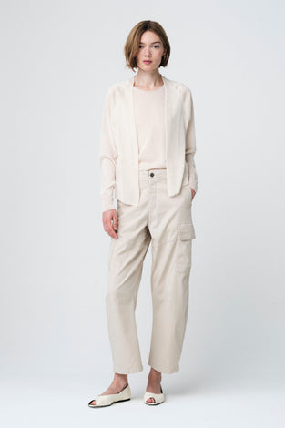 Fine Viscose Cardigan 26023 | Ecru