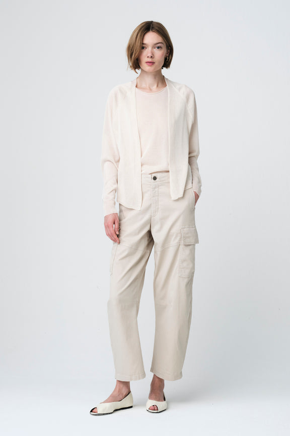 Fine Viscose Cardigan 26023 | Ecru