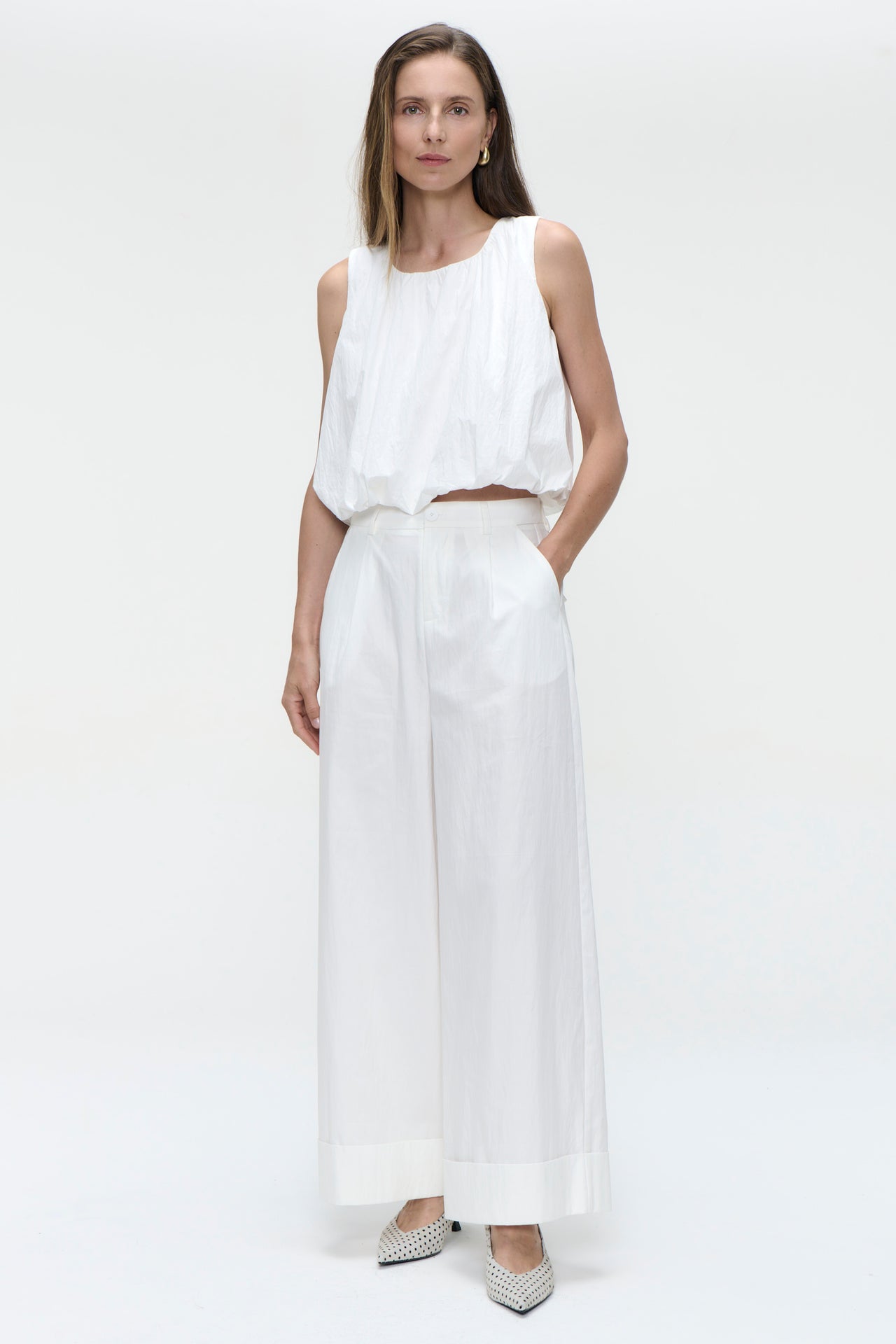 Nori cotton top | Off White