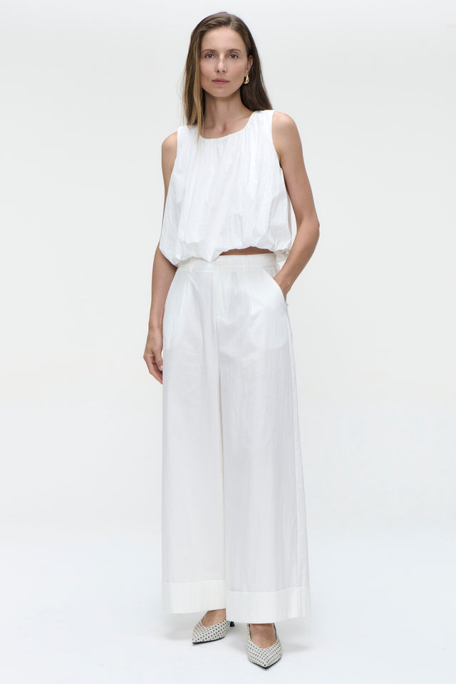 Nori cotton top | Off White