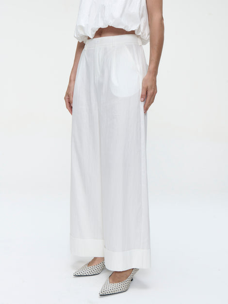 Mura cotton pants | White