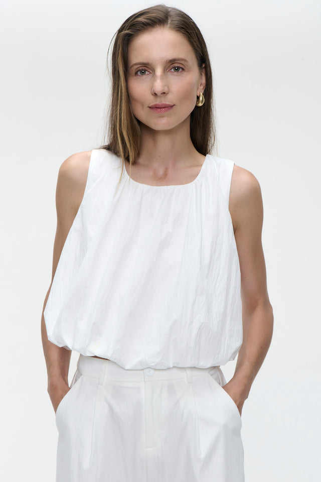 Nori cotton top | Off White