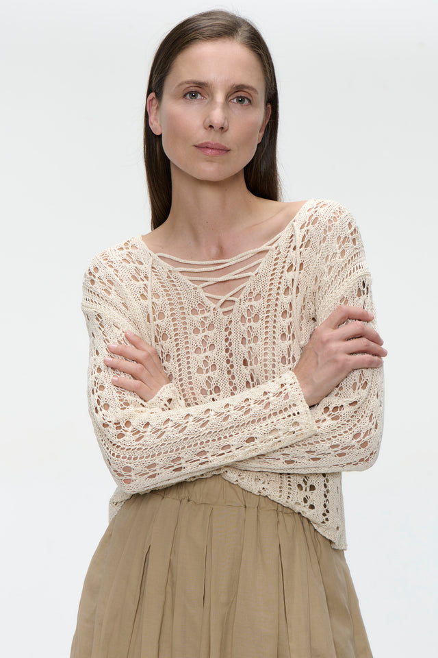 Summer Pullover E25102 | Beige