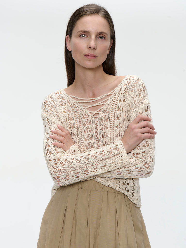 Summer Pullover E25102 | Beige