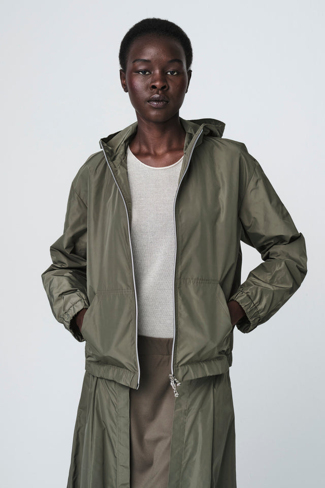 Brigida taffeta jacket | Army