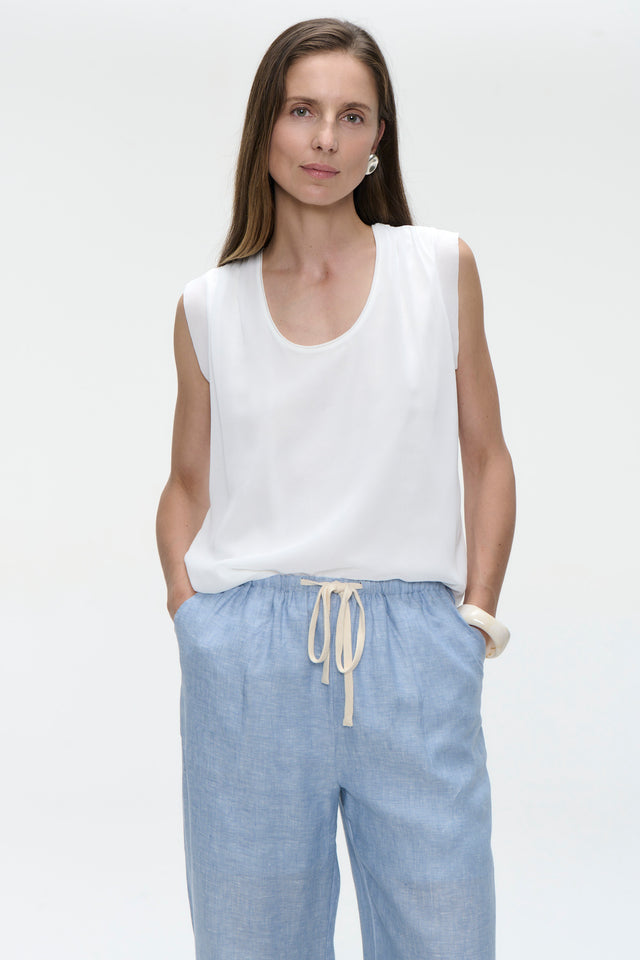 Gigia viscose cotton top | Off White