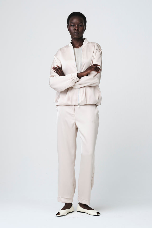 Ripasso saten bomber jacket | Perla