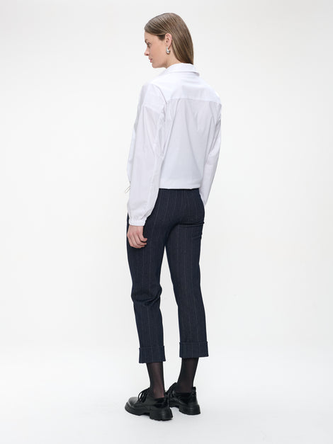 Aneta cotton poplin blouse | White