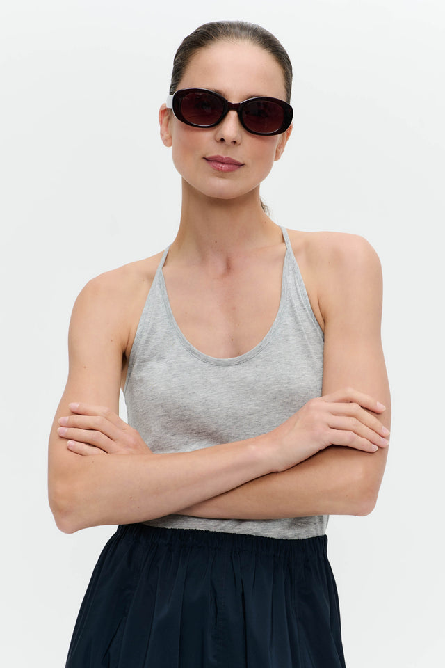 Pam cotton top | Grey Melange