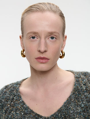 Shiny oversized pullover H20034 | Melange