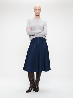 Mishele denim skirt | Blue denim