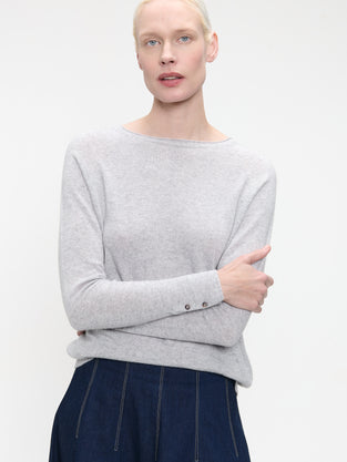 Pullover Cashmere blend 2480 | Light Grey