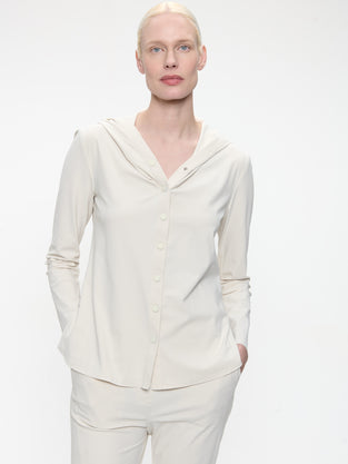 Veronica brush tech jersey blouse | Off White