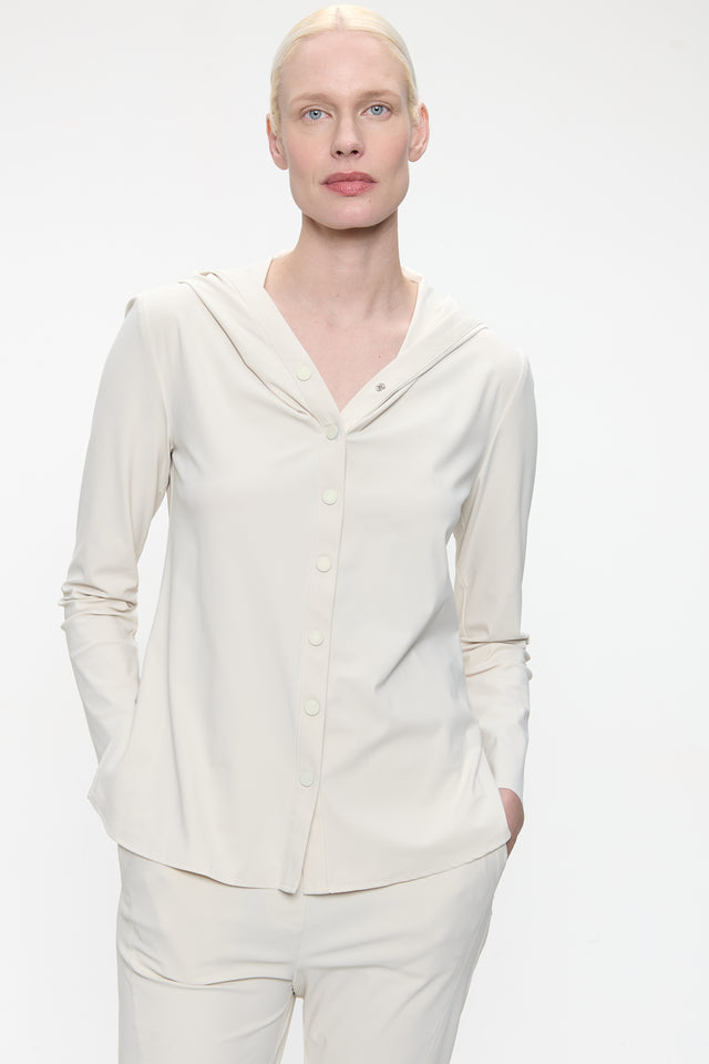 Veronica brush tech jersey blouse | Off White