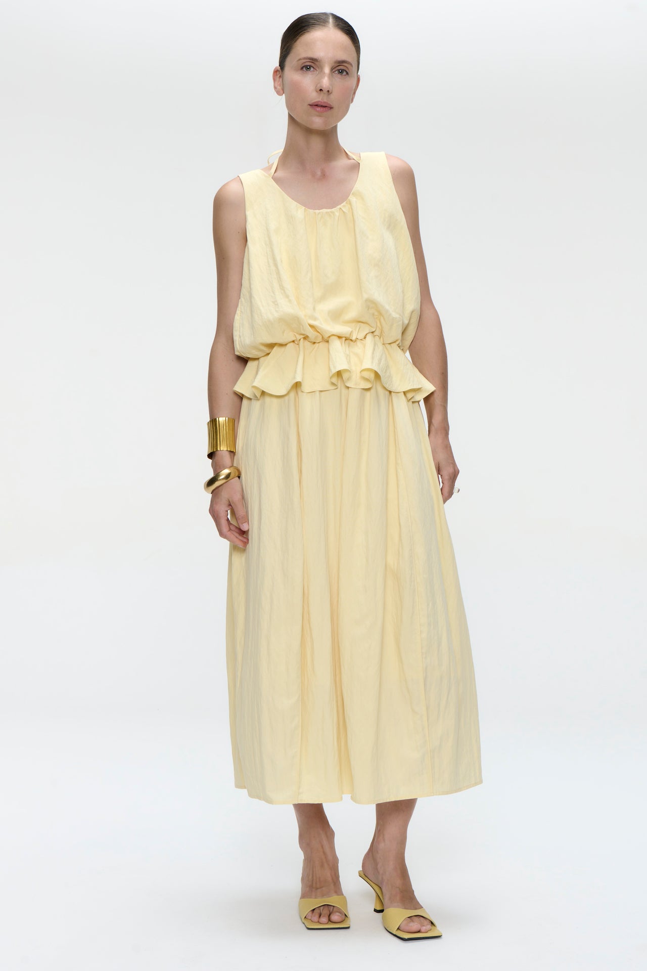 Reiki viscose skirt | Yellow