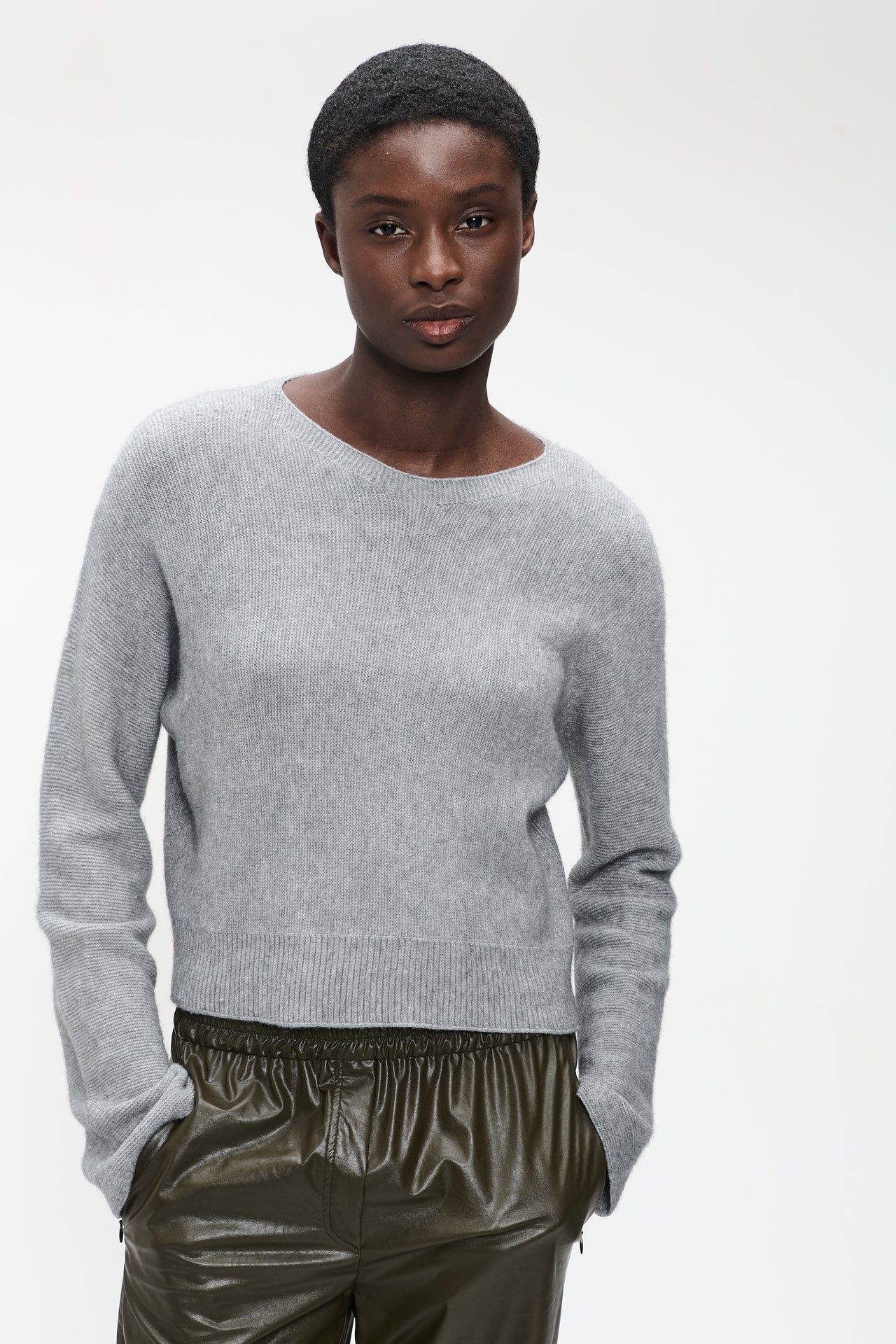 Pullover seamless viscose NB2167 | Grey Melange