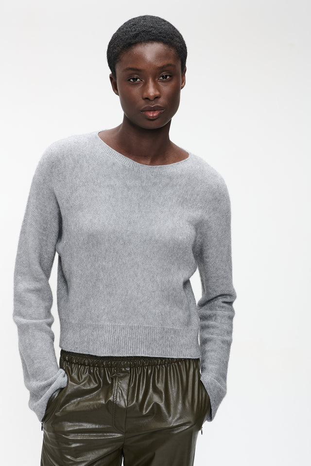 Pullover seamless viscose NB2167 | Grey Melange