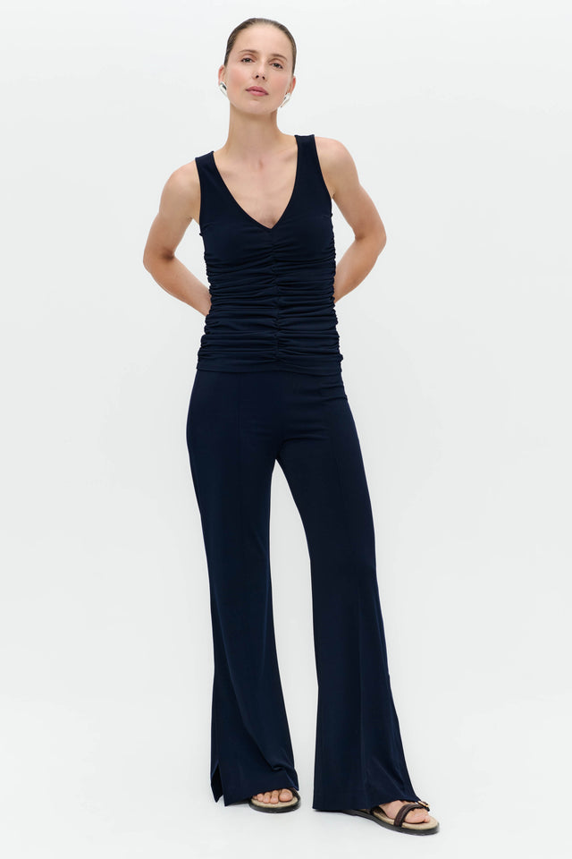 Loren slit pants | Blue