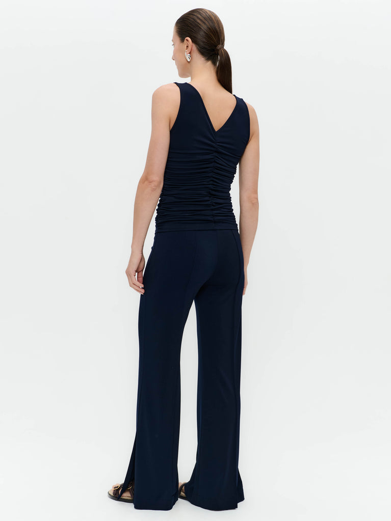 Loren slit pants | Blue