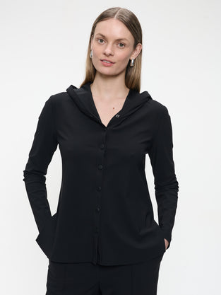 Veronica blouse technical jersey | Black