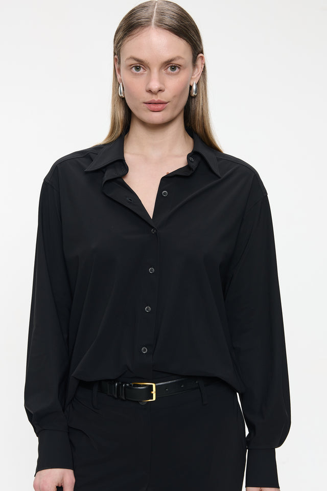 Ivona blouse technical jersey | Black