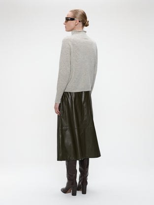 Nitty eco leather skirt | Army