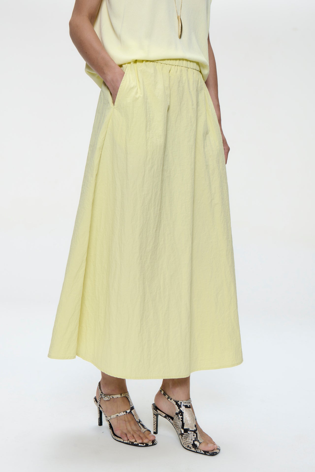 Haruna tafeta skirt | Yellow