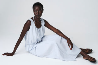 Reiki viscose skirt | Light Blue