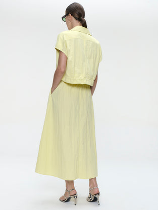Chiko taffeta jacket | Yellow