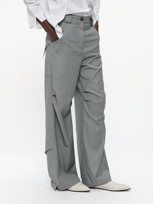 Lassy viscose pants | Light grey