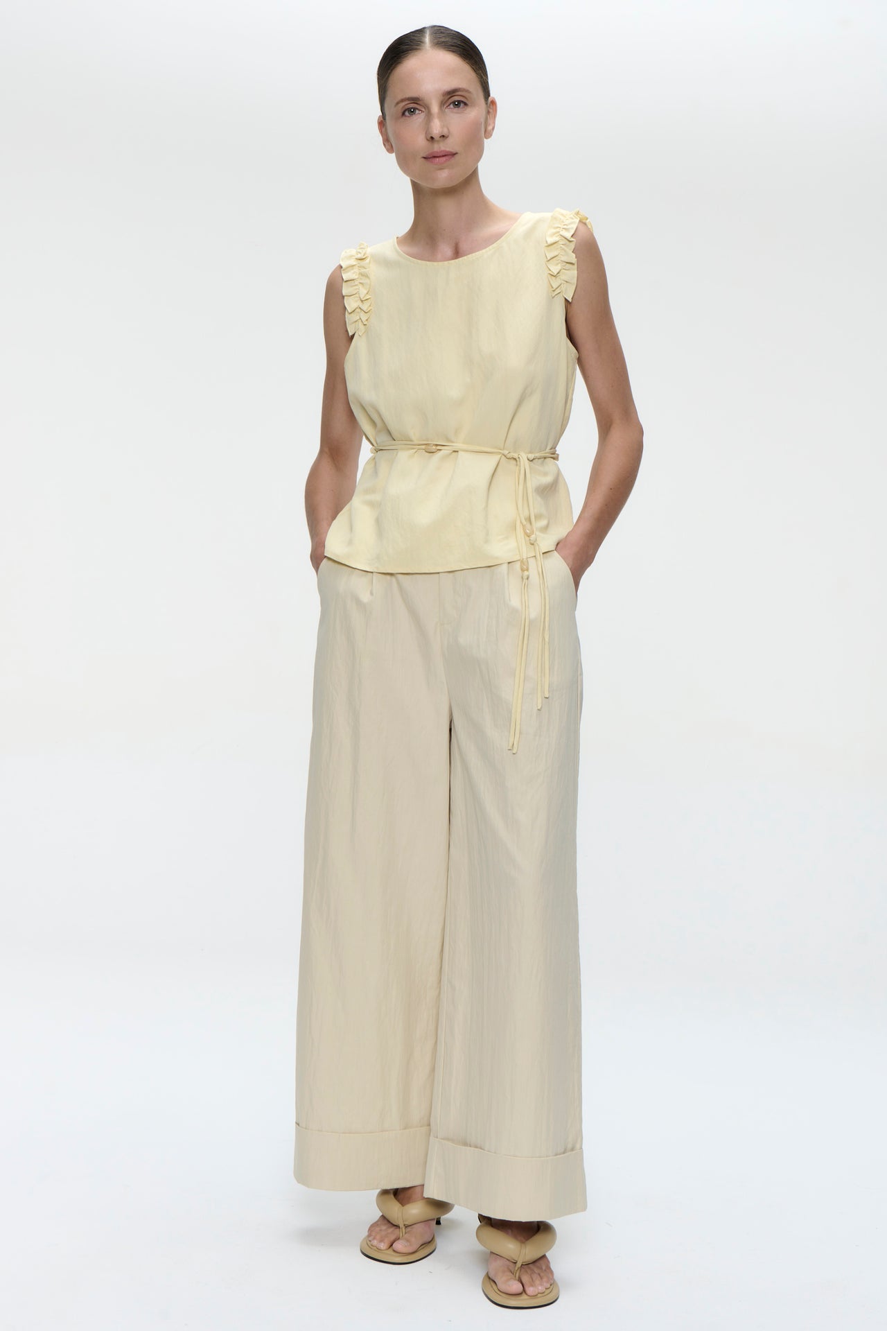 Mura cotton pants | Light Beige