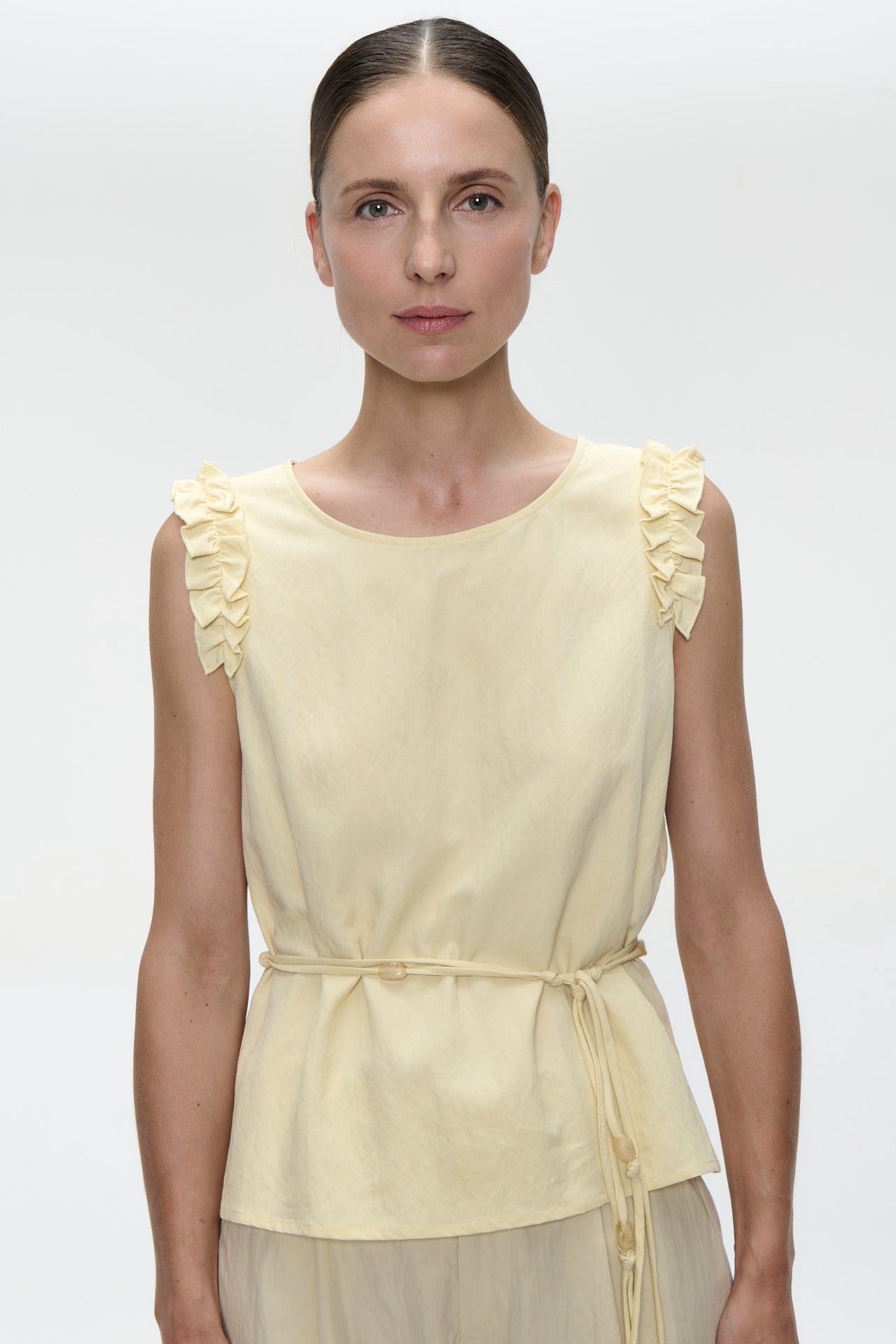 Masako viscose mix top | Yellow