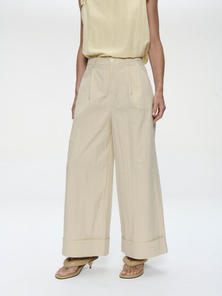 Mura cotton pants | Light Beige
