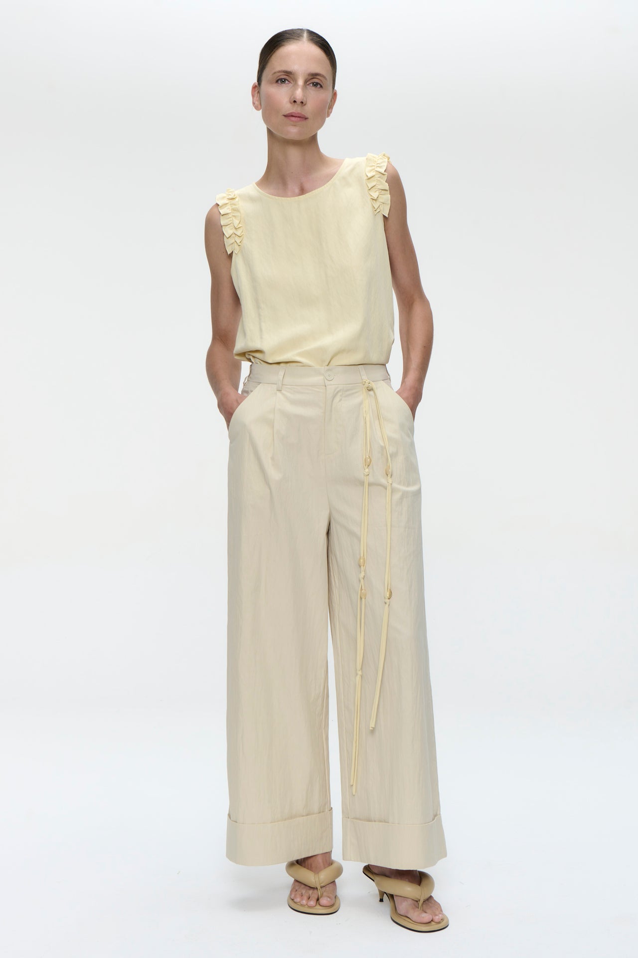 Masako viscose mix top | Yellow