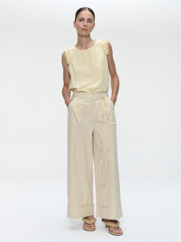 Mura cotton pants | Light Beige