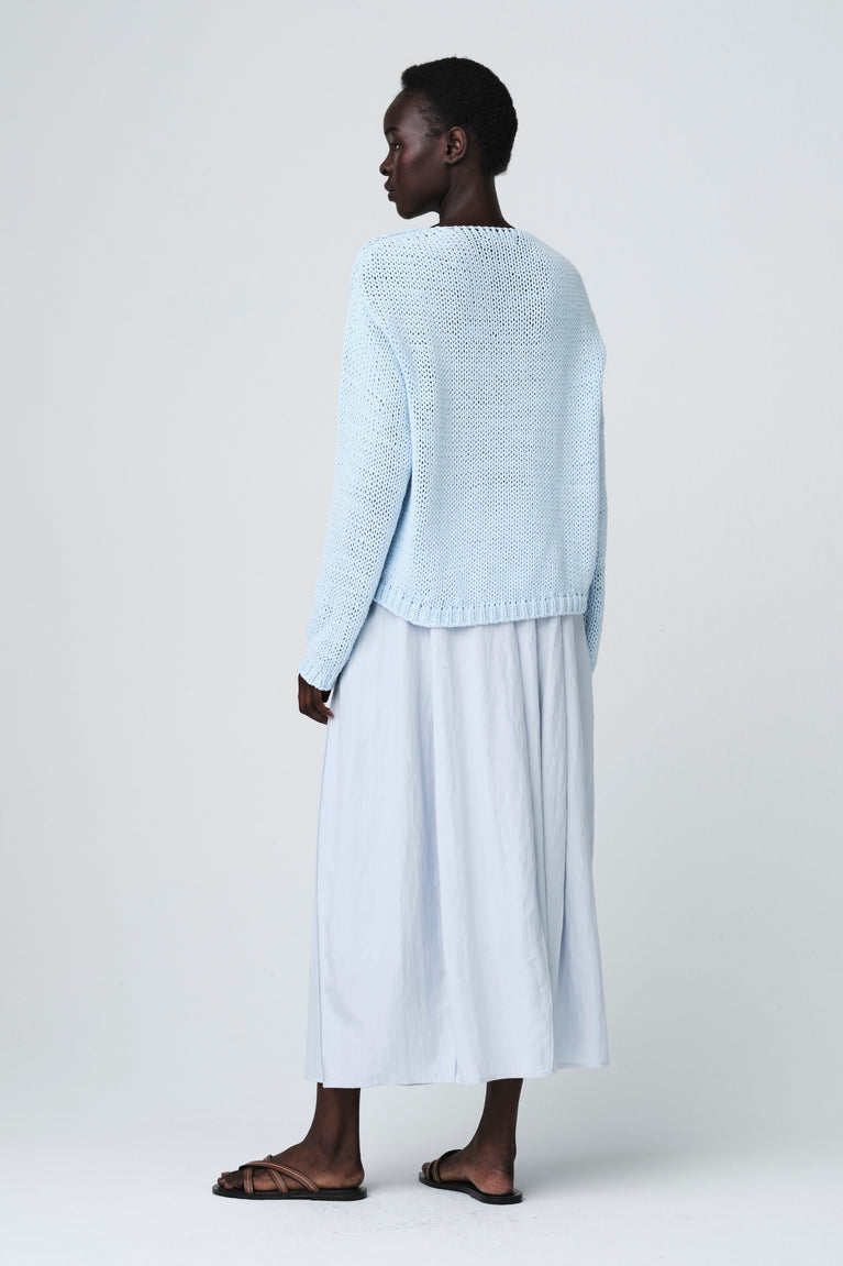 Fancy cotton Pullover E20197S | Light Blue