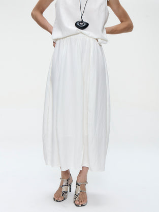 Mariko viscose skirt | White