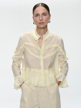 Netty bohemian style Blouse | Yellow
