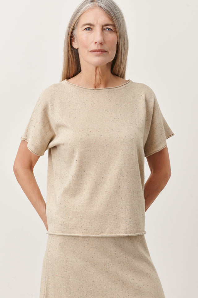 Clay PU top | Beige Melange