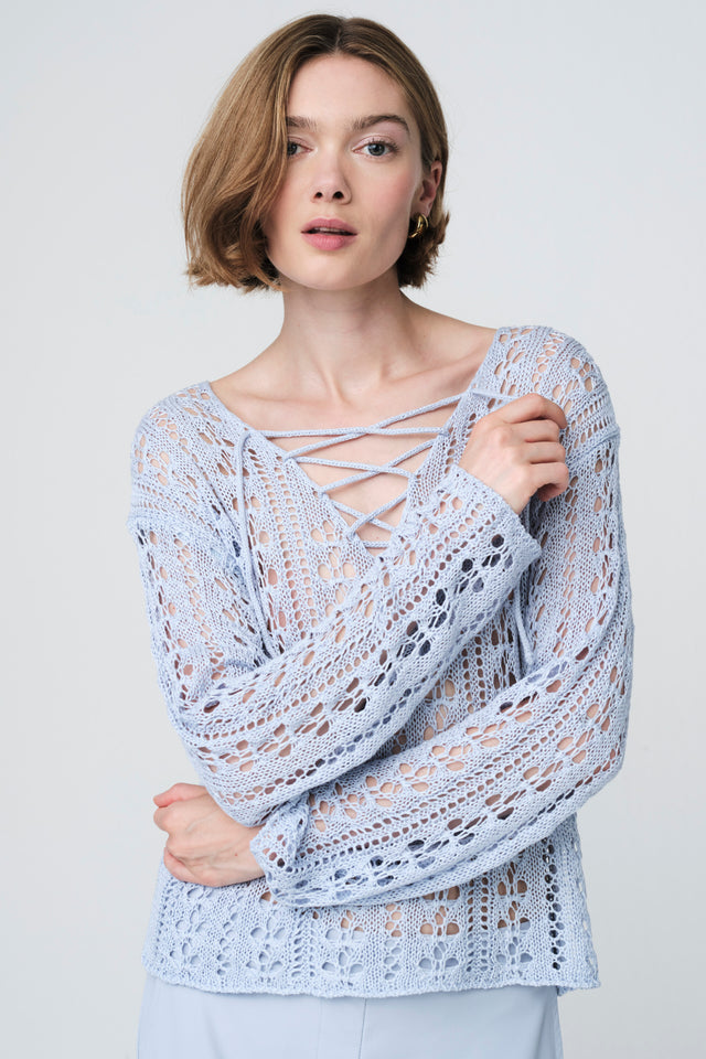 Summer Pullover E25102 | Light Blue